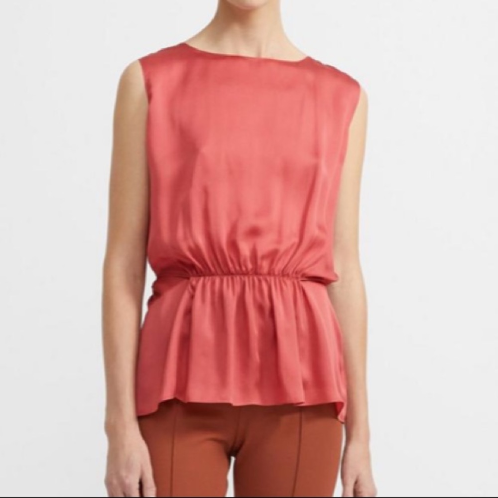 Theory Shirred Tank- worn only 1 x and dry cleaned